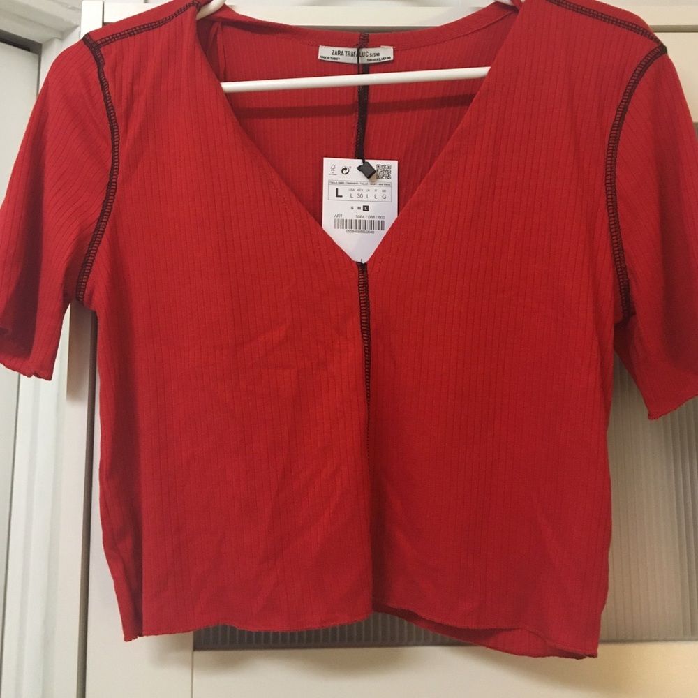 ZARA Red Top - V neck